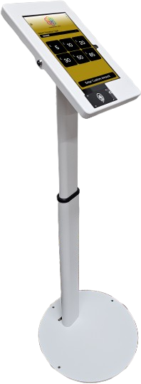 Donation tablet on a floor stand